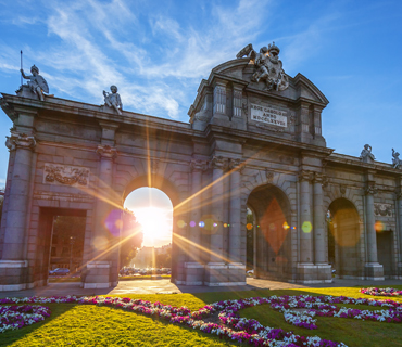 Puerta de Alcala located at Madrid, Spain